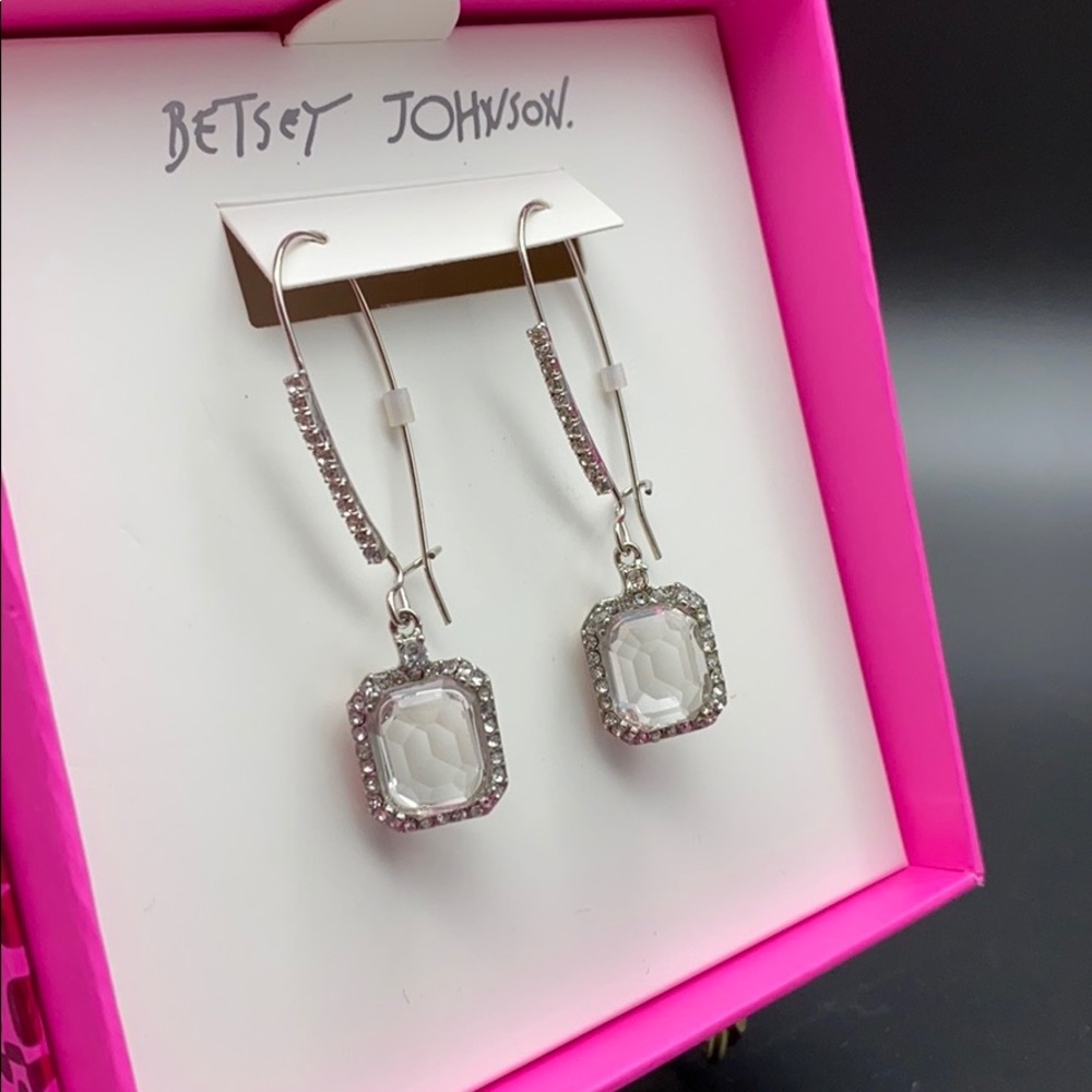Betsey Johnson Crystal Statement Earrings